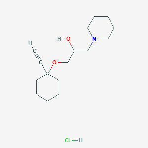 1-(1-Ethynylcyclohexyl)oxy-3-piperidin-1-ylpropan-2-ol;hydrochloride