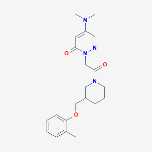 5-(Dimethylamino)-2-[2-[3-[(2-methylphenoxy)methyl]piperidin-1-yl]-2-oxoethyl]pyridazin-3-one