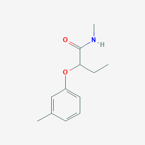 molecular formula C12H17NO2 B6019795 N-methyl-2-(3-methylphenoxy)butanamide 