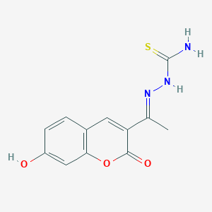 molecular formula C12H11N3O3S B6019798 1-(7-hydroxy-2-oxo-2H-chromen-3-yl)-1-ethanone thiosemicarbazone 