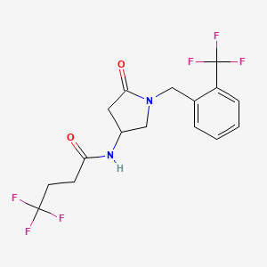 4,4,4-trifluoro-N-{5-oxo-1-[2-(trifluoromethyl)benzyl]-3-pyrrolidinyl}butanamide