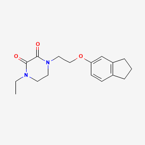 1-[2-(2,3-dihydro-1H-inden-5-yloxy)ethyl]-4-ethyl-2,3-piperazinedione