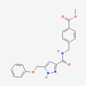 molecular formula C20H19N3O4 B6019818 methyl 4-[[[5-(phenoxymethyl)-1H-pyrazole-3-carbonyl]amino]methyl]benzoate 