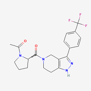 1-[(2S)-2-[3-[4-(trifluoromethyl)phenyl]-1,4,6,7-tetrahydropyrazolo[4,3-c]pyridine-5-carbonyl]pyrrolidin-1-yl]ethanone