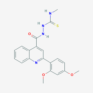 2-{[2-(2,4-dimethoxyphenyl)-4-quinolinyl]carbonyl}-N-methylhydrazinecarbothioamide