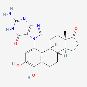 molecular formula C23H25N5O4 B601985 4-Hydroxy Estrone 1-N7-Guanine CAS No. 178971-92-1