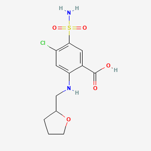 molecular formula C12H15ClN2O5S B601994 4-Chloro-5-sulfamoyl-2-((((2RS)-tetrahydrofuran-2-yl)methyl)amino)benzoic acid CAS No. 4793-38-8