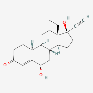 molecular formula C21H28O3 B602014 (6S,8R,9S,10R,13S,14S,17R)-13-乙基-17-乙炔基-6,17-二羟基-1,2,6,7,8,9,10,11,12,14,15,16-十二氢环戊并[a]菲并[3]酮 CAS No. 87585-03-3
