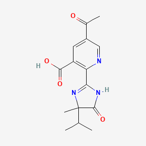 molecular formula C15H17N3O4 B602019 5-乙酰基咪唑草胺 CAS No. 113052-10-1