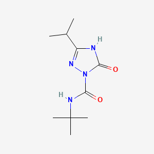 molecular formula C10H18N4O2 B602024 N-(tert-Butyl)-3-isopropyl-5-oxo-4,5-dihydro-1H-1,2,4-triazole-1-carboxamide CAS No. 889062-05-9