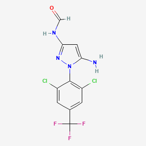 B602031 N-(5-Amino-1-(2,6-dichloro-4-(trifluoromethyl)phenyl)-1H-pyrazol-3-yl)formamide CAS No. 270564-31-3