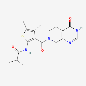 N-{4,5-dimethyl-3-[(4-oxo-4,5,6,8-tetrahydropyrido[3,4-d]pyrimidin-7(3H)-yl)carbonyl]-2-thienyl}-2-methylpropanamide