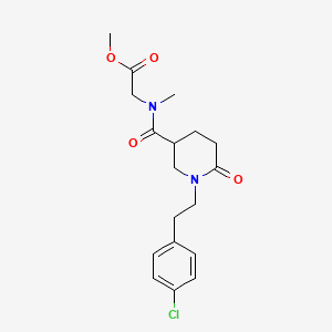 methyl N-({1-[2-(4-chlorophenyl)ethyl]-6-oxo-3-piperidinyl}carbonyl)-N-methylglycinate