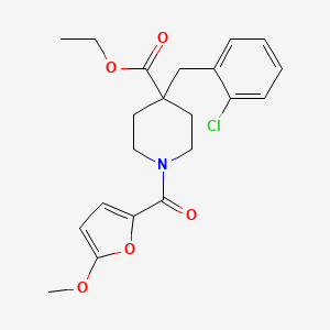 ethyl 4-(2-chlorobenzyl)-1-(5-methoxy-2-furoyl)-4-piperidinecarboxylate