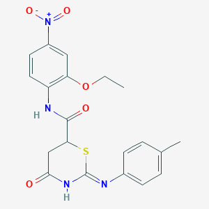 N-(2-ethoxy-4-nitrophenyl)-2-[(4-methylphenyl)amino]-4-oxo-5,6-dihydro-4H-1,3-thiazine-6-carboxamide