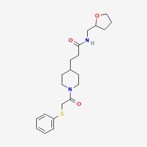 3-{1-[(phenylthio)acetyl]-4-piperidinyl}-N-(tetrahydro-2-furanylmethyl)propanamide