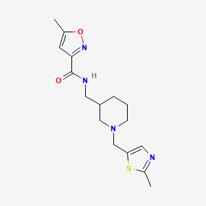 5-methyl-N-[[1-[(2-methyl-1,3-thiazol-5-yl)methyl]piperidin-3-yl]methyl]-1,2-oxazole-3-carboxamide