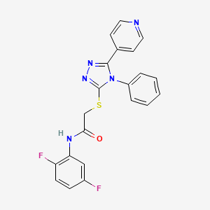 N-(2,5-difluorophenyl)-2-{[4-phenyl-5-(pyridin-4-yl)-4H-1,2,4-triazol-3-yl]sulfanyl}acetamide