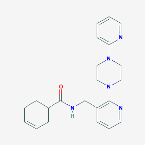 N-({2-[4-(2-pyridinyl)-1-piperazinyl]-3-pyridinyl}methyl)-3-cyclohexene-1-carboxamide