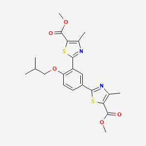 molecular formula C22H24N2O5S2 B602049 Dimethyl 2,2'-(4-isobutoxy-1,3-phenylene)bis(4-methylthiazole-5-carboxylate) CAS No. 1330632-47-7