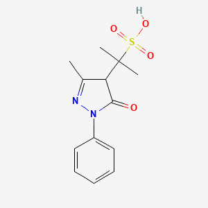 molecular formula C13H16N2O4S B602050 2-(3-Methyl-5-oxo-1-phenyl-4,5-dihydro-1H-pyrazol-4-yl)propane-2-sulfonic acid CAS No. 1323485-71-7
