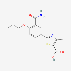 molecular formula C16H18N2O4S B602051 2-(3-Carbamoyl-4-isobutoxyphenyl)-4-methylthiazole-5-carboxylic acid CAS No. 1239233-86-3