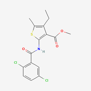 molecular formula C16H15Cl2NO3S B6020510 Methyl 2-[(2,5-dichlorobenzoyl)amino]-4-ethyl-5-methylthiophene-3-carboxylate 