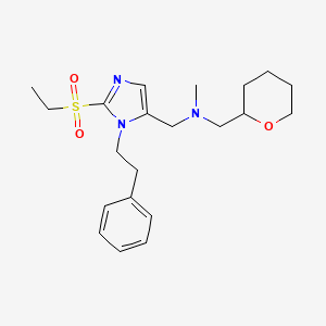 1-[2-(ethylsulfonyl)-1-(2-phenylethyl)-1H-imidazol-5-yl]-N-methyl-N-(tetrahydro-2H-pyran-2-ylmethyl)methanamine