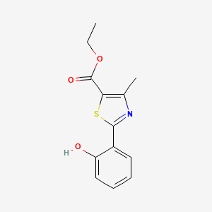 molecular formula C13H13NO3S B602052 Ethyl 2-(2-hydroxyphenyl)-4-methylthiazole-5-carboxylate CAS No. 118485-48-6