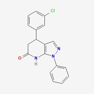 4-(3-chlorophenyl)-1-phenyl-1,4,5,7-tetrahydro-6H-pyrazolo[3,4-b]pyridin-6-one