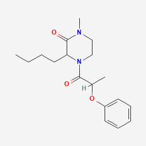 3-Butyl-1-methyl-4-(2-phenoxypropanoyl)piperazin-2-one