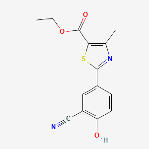 B602055 Ethyl 2-(3-cyano-4-hydroxyphenyl)-4-methylthiazole-5-carboxylate CAS No. 161798-02-3