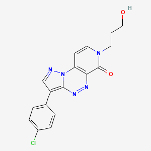 3-(4-chlorophenyl)-7-(3-hydroxypropyl)pyrazolo[5,1-c]pyrido[4,3-e][1,2,4]triazin-6(7H)-one