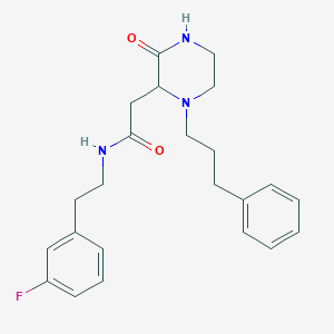 N-[2-(3-fluorophenyl)ethyl]-2-[3-oxo-1-(3-phenylpropyl)piperazin-2-yl]acetamide