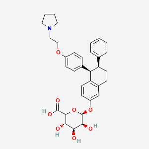 molecular formula C34H39NO8 B602062 Lasofoxifene beta-D-Glucuronide CAS No. 1048953-95-2