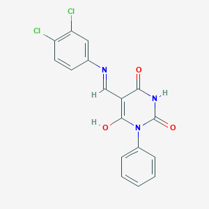 5-{[(3,4-dichlorophenyl)amino]methylene}-1-phenyl-2,4,6(1H,3H,5H)-pyrimidinetrione