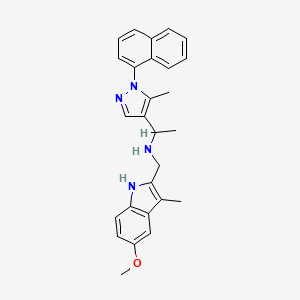 N-[(5-methoxy-3-methyl-1H-indol-2-yl)methyl]-1-[5-methyl-1-(1-naphthyl)-1H-pyrazol-4-yl]ethanamine