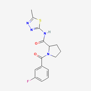 1-(3-fluorobenzoyl)-N-(5-methyl-1,3,4-thiadiazol-2-yl)prolinamide