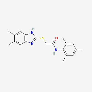 2-[(5,6-dimethyl-1H-benzimidazol-2-yl)thio]-N-mesitylacetamide