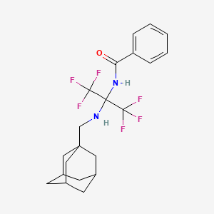 N-(2-{[(ADAMANTAN-1-YL)METHYL]AMINO}-1,1,1,3,3,3-HEXAFLUOROPROPAN-2-YL)BENZAMIDE