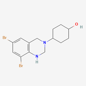 molecular formula C14H18Br2N2O B602079 (1R,4R)-4-(6,8-二溴-1,2-二氢喹唑啉-3(4H)-基)环己醇 CAS No. 18683-95-9
