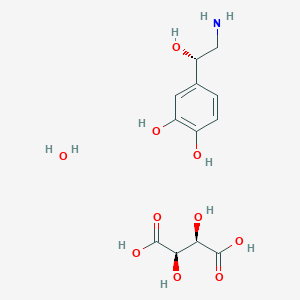 molecular formula C12H19NO10 B602098 Noradrenaline bitartrate monohydrate CAS No. 339091-66-6