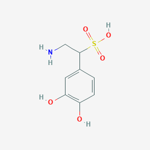 molecular formula C8H11NO5S B602100 2-氨基-1-(3,4-二羟基苯基)乙烷-1-磺酸 CAS No. 24159-36-2