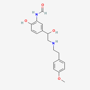 molecular formula C18H22N2O4 B602111 N-(2-Hydroxy-5-((1RS)-1-hydroxy-2-((2-(4-methoxyphenyl)ethyl)amino)ethyl)phenyl)formamide CAS No. 1224588-66-2