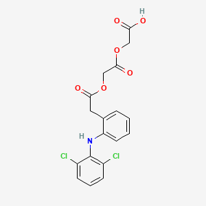 molecular formula C18H15Cl2NO6 B602128 2-(2-(2-(2-(2,6-Dichlorophenylamino)-phenyl)acetoxy)acetoxy)acetic acid CAS No. 1215709-75-3