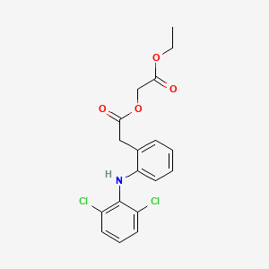 molecular formula C18H17Cl2NO4 B602129 Aceclofenac Ethyl Ester CAS No. 139272-67-6