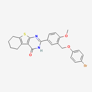 2-{3-[(4-bromophenoxy)methyl]-4-methoxyphenyl}-5,6,7,8-tetrahydro[1]benzothieno[2,3-d]pyrimidin-4(3H)-one