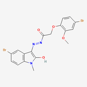 N-(5-bromo-2-hydroxy-1-methylindol-3-yl)imino-2-(4-bromo-2-methoxyphenoxy)acetamide