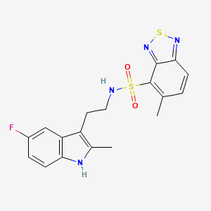 N-[2-(5-fluoro-2-methyl-1H-indol-3-yl)ethyl]-5-methyl-2,1,3-benzothiadiazole-4-sulfonamide