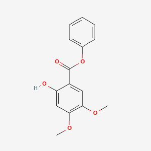 molecular formula C15H14O5 B602145 苯基2-羟基-4,5-二甲氧基苯甲酸酯 CAS No. 877997-98-3
